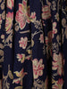 Deep Navy Blue Floral Printed Design Cotton Anarkali Salwar Suit with Matching Dupatta