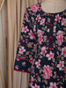 Deep Navy Blue Floral Printed Design Cotton Salwar Suit with Matching Dupatta