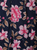 Deep Navy Blue Floral Printed Design Cotton Salwar Suit with Matching Dupatta