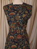 Deep Navy Blue Floral Printed Design Cotton Straight Cut Salwar Suit
