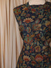 Deep Navy Blue Floral Printed Design Cotton Straight Cut Salwar Suit