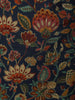 Deep Navy Blue Floral Printed Design Cotton Straight Cut Salwar Suit