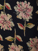 Deep Navy Blue Floral Printed Design Cotton Straight Cut Salwar Suit with Matching Dupatta