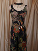 Deep Navy Blue Floral Sequins Embroidered Design Georgette Palazzo Suit with Choker Dupatta