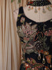 Deep Navy Blue Floral Sequins Embroidered Design Georgette Palazzo Suit with Choker Dupatta