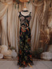 Deep Navy Blue Floral Sequins Embroidered Design Georgette Palazzo Suit with Choker Dupatta