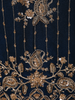 Deep Navy Blue Floral Sequins and Beads Embroidered Design Georgette Palazzo Suit with Dupatta