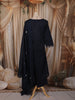 Deep Navy Blue Floral Thread Embroidered Design Cotton Straight Cut Salwar Suit with Dupatta