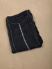 Deep Navy Blue Floral Thread Embroidered Design Cotton Unstitched Salwar Material with Dupatta