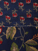 Deep Navy Blue Floral Vine Printed Design Pure Cotton Straight Cut Salwar Suit with Matching Dupatta