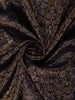 Deep Navy Blue Floral Vine Zari Woven Design Pure Kanchipuram Silk Saree with Zari Border