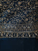 Deep Navy Blue Floral Zari Embroidered Design Organza Lehenga with Choker Dupatta