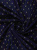 Deep Navy Blue Floral Zari Embroidered Design Tissue Designer Saree with Scalloped Border