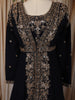 Deep Navy Blue Floral sequins and Zardozi Embroidered Design Georgette Mastani  Gown with Dupatta