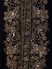 Deep Navy Blue Floral sequins and Zardozi Embroidered Design Georgette Mastani  Gown with Dupatta