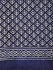 Deep Navy Blue Geometric Printed Design Mixed Silk Cotton Fancy Saree