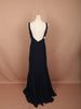 Deep Navy Blue Heavy Beads Embroidered Design Georgette Party Wear Indo Western Gown