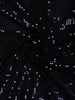 Deep Navy Blue Heavy Sequins Embroidered Design Georgette Party Wear Saree with Sequins Border