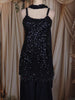 Deep Navy Blue Heavy Sequins Embroidered Design Net Palazzo Suit  with Choker Dupatta