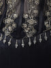 Deep Navy Blue Heavy Sequins and Beads Embroidered Design Net Lehenga with Cape Dupatta