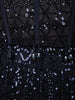 Deep Navy Blue Heavy Sequins and Beads Embroidered Design Net Mermaid Party Wear Lehenga with Matching Cape Sleeves