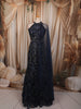 Deep Navy Blue Heavy Sequins and Beads Embroidered Design Net Party Wear Lehenga with Matching Dupatta