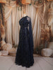 Deep Navy Blue Heavy Sequins and Beads Embroidered Design Net Party Wear Lehenga with Matching Dupatta