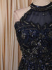 Deep Navy Blue Heavy Sequins and Beads Embroidered Design Net Party Wear Lehenga with Matching Dupatta