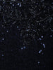 Deep Navy Blue Heavy Sequins and Beads Embroidered Design Net Party Lehenga with Cape Dupatta