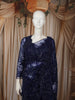 Deep Navy Blue Heavy Sequins and  Beads Embroidered Design Net Party Wear Saree with Matching Stitched Full Sleeve Designer Blouse