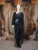 Deep Navy Blue Heavy Sequins and  Beads Embroidered Design Net Party Wear Saree with Matching Stitched Full Sleeve Designer Blouse