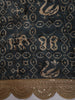 Deep Navy Blue Ikat Printed Design Chiffon Party Wear Saree with Scalloped Sequins Border
