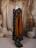 Deep Navy Blue Ikat Printed Design Cotton Straight Cut Salwar Suit with Contrast Dupatta