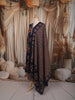 Deep Navy Blue Ikat Printed Design Cotton Straight Cut Salwar Suit with Matching Dupatta