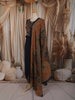 Deep Navy Blue Kalamkari Printed Design Cotton Straight Cut Salwar Suit with Dupatta