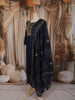 Deep Navy Blue Kalamkari Printed Design Cotton Straight Cut Salwar Suit with Dupatta
