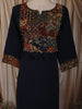 Deep Navy Blue Kalamkari Printed Design Cotton Straight Cut Salwar Suit with Dupatta