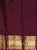 Deep Navy Blue Mini Checked with Butta Zari Woven Design Pure Kanchipuram Silk Saree with Contrast Zari Border