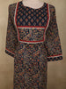 Deep Navy Blue Paisley Printed Design Cotton Salwar Suit with Dupatta