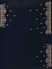 Deep Navy Blue Floral Embroidered Sequence Design Satin Saree - Diadem
