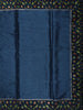 Deep Navy Blue Stone Embellished Design Pure Tussar Saree with Designer Border