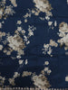 Deep Navy Blue Striped Zari Woven Design Pure Organza Saree with Designer Border