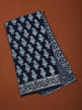 Deep Navy Blue Traditional Motif Printed Design Cotton Casual Wear Saree