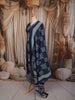 Deep Navy Blue Traditional Motif Printed Design Cotton Straight Cut Salwar Suit with Matching Dupatta