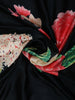 Deep Navy Blue with Multicolor Floral Printed Design Georgette Fancy Saree with Designer Border