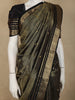 Deep Olive Green Butta Zari Woven Design Pure Kanchipuram Silk Saree with Zari Border