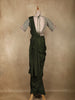 Deep Olive Green Embroidered Georgette Ready To Wear Saree with Designer Blouse