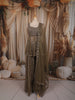 Deep Olive Green Heavy Sequins and Beads Embroidered Design Net Fancy Peplum Palazzo Suit with Matching Dupatta
