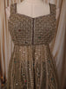 Deep Olive Green Heavy Sequins and Beads Embroidered Design Net Fancy Peplum Palazzo Suit with Matching Dupatta
