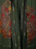 Deep Olive Green Paisley Printed Design Georgette Palazzo Suit with Long Coat